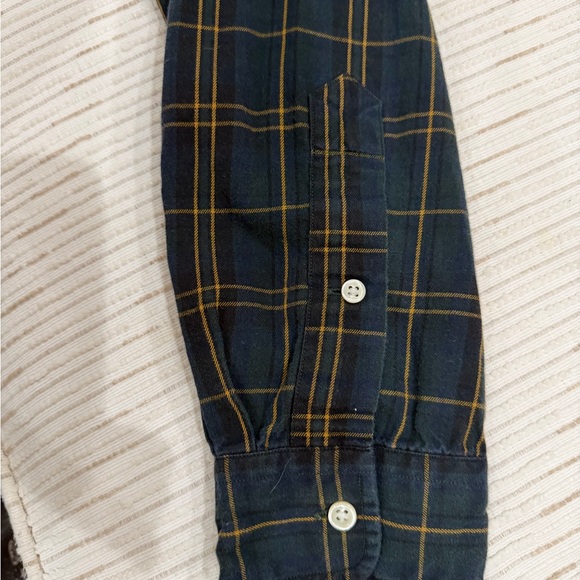Ralph Lauren Polo Men's Green, Blue, and Tan tartan Plaid Shirt Large preppy - Picture 4 of 6